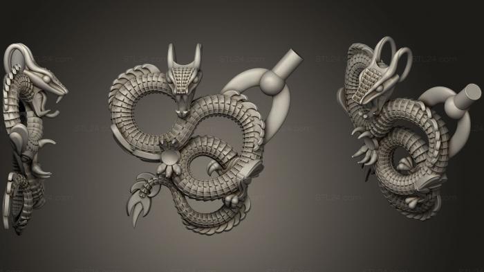 Статуэтки грифоны и драконы (Дракон 1 —(3), STKG_0129) 3D модель для ЧПУ станка